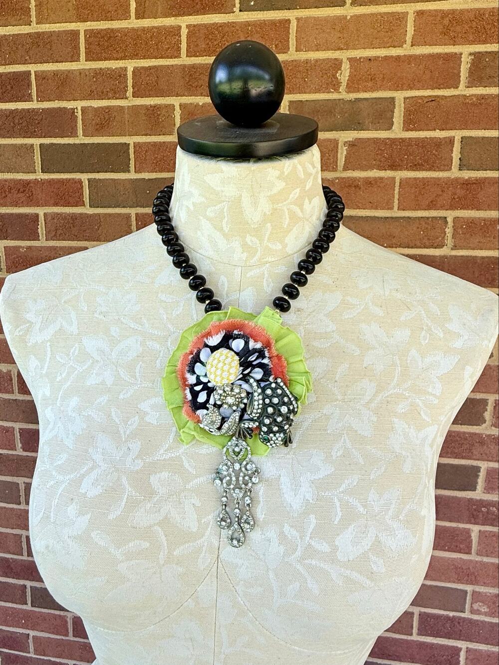 Upcycled Handcrafted Colorful Necklace